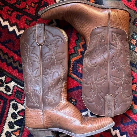Sancho leather western boots Sz 38 - Picture 3 of 6